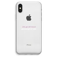 gij moogt er zijn: iPhone XS Max Transparant Hoesje