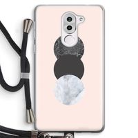 Marmeren cirkels: Honor 6X Transparant Hoesje met koord