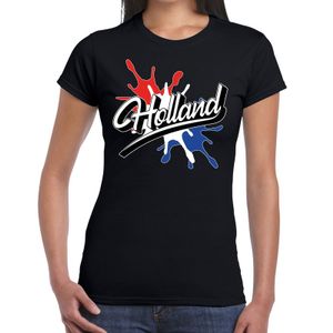 Holland t-shirt spetter zwart voor dames