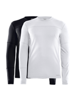 Craft Core Dry ondershirt 2-pack lange mouw zwart/wit heren S