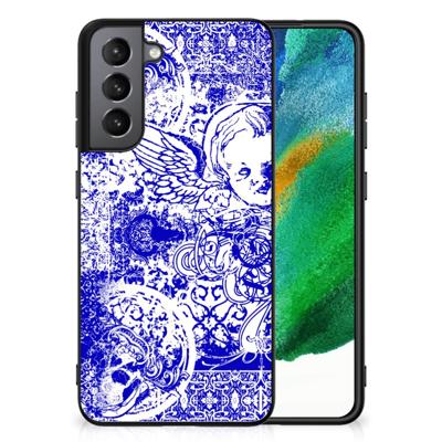 Telefoonhoesje Samsung Galaxy S21FE Angel Skull Blauw