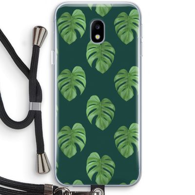 Monstera leaves: Samsung Galaxy J3 (2017) Transparant Hoesje met koord