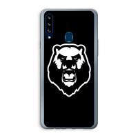 Angry Bear (black): Samsung Galaxy A20s Transparant Hoesje