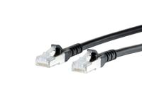 Metz Connect 1308452000-E RJ45 Netwerkkabel, patchkabel CAT 6A S/FTP 2.00 m Zwart Snagless 1 stuk(s)