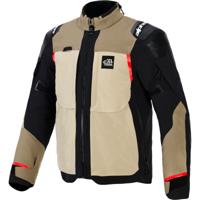 ALPINESTARS Andes Pro Drystar XF Jacket, Textiel motorjas heren, Walnoot-Aluminium