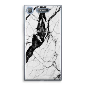 Witte marmer 2: Sony Xperia XZ1 Transparant Hoesje