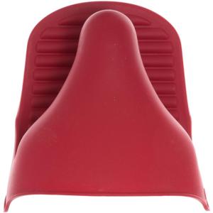 Secret de Gourmet Siliconen ovenwant/ovenhandschoen - rood - 9 x 12,5 cm - Pannenlap