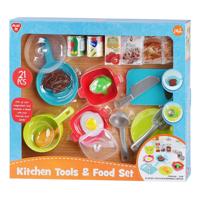 Play keukenaccessoires en speeleten set, 21dlg.