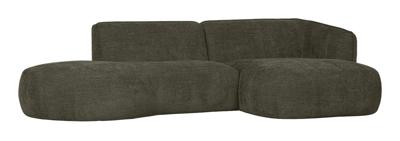 WOOOD Loungebank 'Polly' Rechts, Woven, kleur Warm Groen