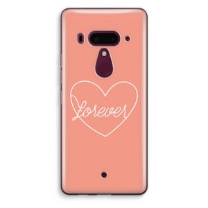 Forever heart: HTC U12+ Transparant Hoesje