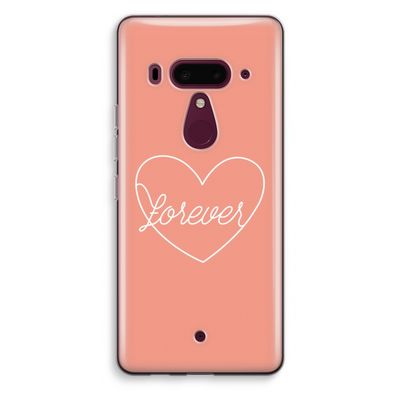 Forever heart: HTC U12+ Transparant Hoesje