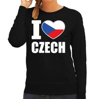 I love Czech sweater / trui zwart voor dames - thumbnail