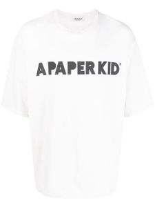 A Paper Kid t-shirt en coton à logo imprimé - Tons neutres