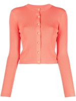 Lauren Ralph Lauren cardigan en maille nervurée - Orange