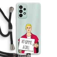 Gimme a call: Samsung Galaxy A52s 5G Transparant Hoesje met koord
