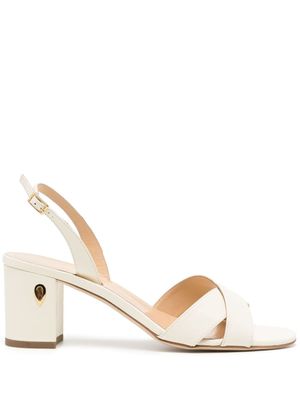 Jennifer Chamandi sandales Leonardo 65 mm en cuir - Blanc