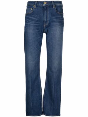 Tu es mon Tresor jean évasé à taille haute - Bleu