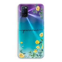 Gele bloemen: Oppo A52 Transparant Hoesje