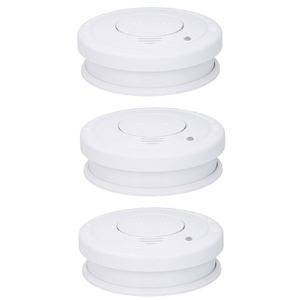 Grundig set van 3x stuks optische rookmelders wit 10 x 3 cm