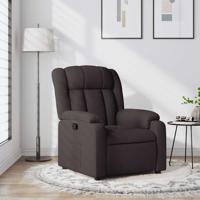 Fauteuil verstelbaar stof donkerbruin