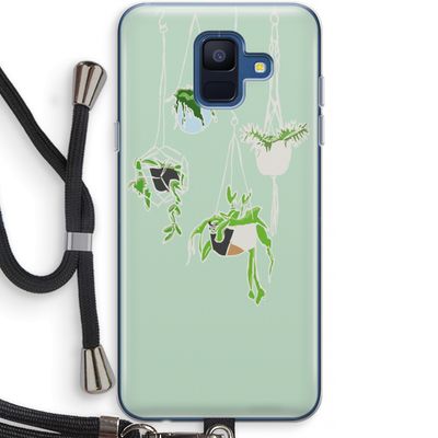 Hang In There: Samsung Galaxy A6 (2018) Transparant Hoesje met koord