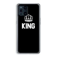 King zwart: Oppo Find X3 Transparant Hoesje