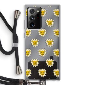 Leeuwenkoppen: Samsung Galaxy Note 20 Ultra / Note 20 Ultra 5G Transparant Hoesje met koord