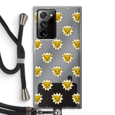 Leeuwenkoppen: Samsung Galaxy Note 20 Ultra / Note 20 Ultra 5G Transparant Hoesje met koord