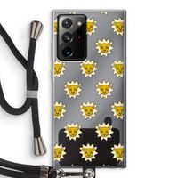 Leeuwenkoppen: Samsung Galaxy Note 20 Ultra / Note 20 Ultra 5G Transparant Hoesje met koord Leeuwenkoppen: Samsung Galaxy Note 20 Ultra / Note 20 Ultra 5G Transparant Hoesje met koord