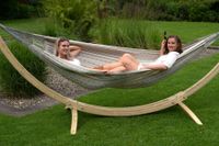 'Wood & Comfort' Smoke Tweepersoons Hangmatset - 180 kg - Grijs - Colombiaanse - Tropilex