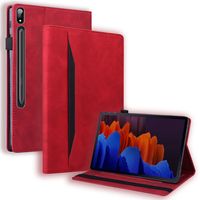 Luxe stand flip sleepcover hoes - Samsung Galaxy Tab S7 / S8 - Rood