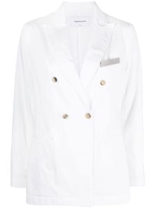 Fabiana Filippi blazer croisé à ornements métalliques - Blanc