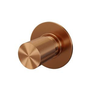 Inbouw Stopkraan Brauer Copper Carving Rond 6.5 cm Messing Koper Brauer