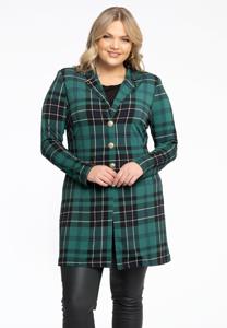 Yoek Blazer lang TARTAN | Groen | Maat 58/60