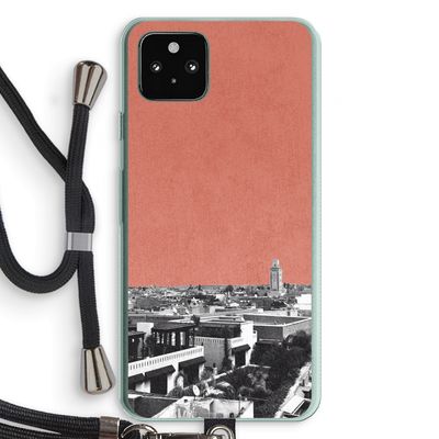 Marrakech Skyline : Pixel 5a 5G Transparant Hoesje met koord