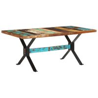 vidaXL Eettafel 180x90x76 cm massief gerecycled hout - thumbnail