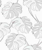 Novamur Kylie Behang met lila grijze monstera print - 81604