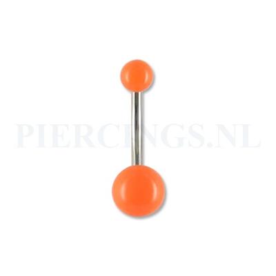 Navelpiercing acryl oranje