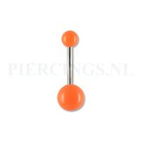 Navelpiercing acryl oranje