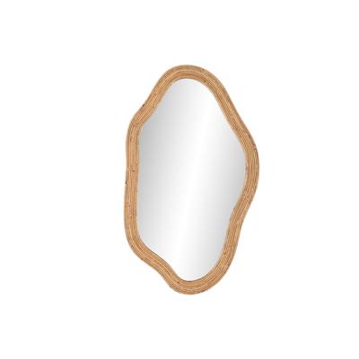 Wandspiegel Home ESPRIT Natuurlijk Kristal Rotan Stads 71 x 2,5 x 120,5 cm