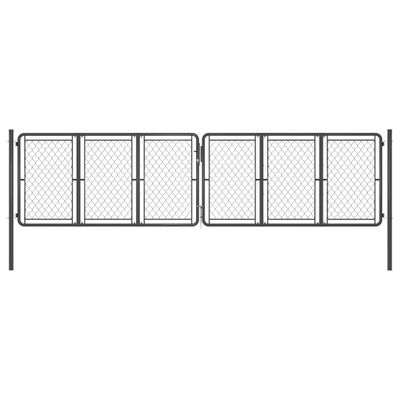 vidaXL Poort 400x100 cm staal antraciet vidaXL Poort 400x100 cm staal antraciet