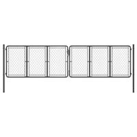 vidaXL Poort 400x100 cm staal antraciet - thumbnail