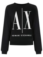 Armani Exchange sweat à logo brodé - Noir - thumbnail