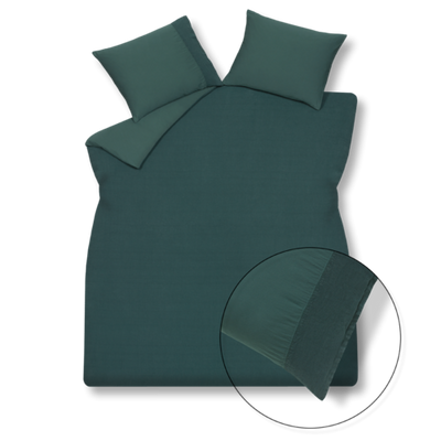 Vandyck Vandyck Pure 07 Yd W.Band Dekbedovertrek Dark Green 140x220