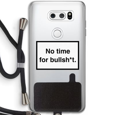 No time: LG V30 Transparant Hoesje met koord