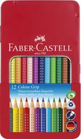 Faber Castell FC-112413 Kleurpotlood Faber-Castell GRIP Metalen Etui A 12 Stuks - thumbnail