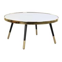 Hoofdtafel DKD Home Decor Glamour Gouden Zilverkleurig Staal Spiegel 82,5 x 82,5 x 40 cm