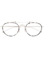 Thom Browne Eyewear lunettes de vue à monture ronde - Gris - thumbnail