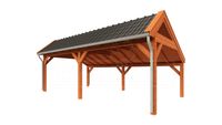 Tijdelijk 15% korting | Trendhout Kapschuur De Stee 730x425 cm- Kapschuurdak- Onbehandeld lariks Douglas hout- Trendhout
