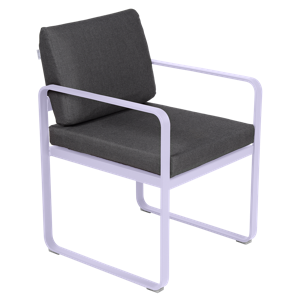 Fermob Bellevie dining armchair tuinstoel Marshmallow - Graphite